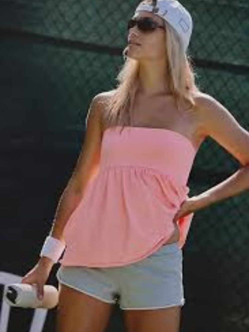 NWT Free People Hot Shot Babydoll Tube Top in Just Peachy - Picture 2 of 4